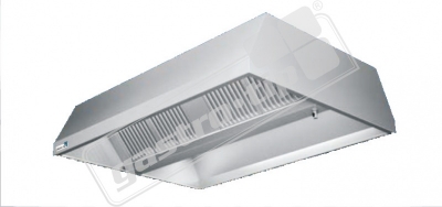 Digestoř ND-3 CCM 12/12 celonerezová s nerezovými filtry, osvětlením a ventilátorem