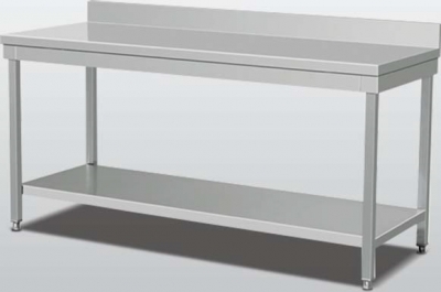 Nerezový pracovní stůl s policí 1200 x 700 mm