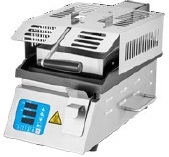 Elektrický kontaktní gril SZ-265 s elektronickým ovládáním časů a teploty.